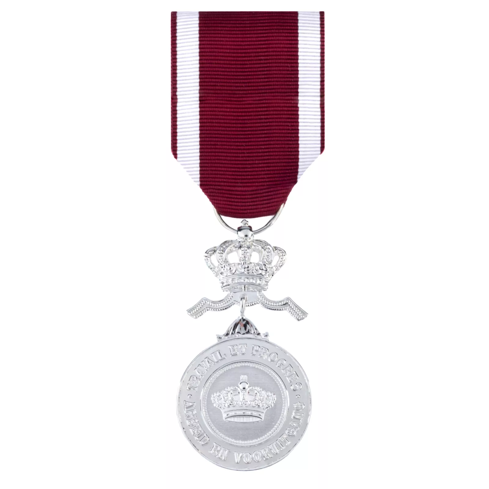 Silver Medal Order of the Crown Big medal in silver | P. De Greef